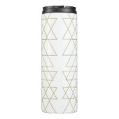 Bouteilles Isothermes Triangles dorés Chic Blanc Moderne Glamour (Dos)
