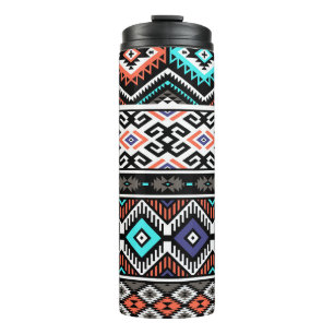 Bouteilles Isothermes Tribal Navajo rétro : Géométrique Sans Seamless.