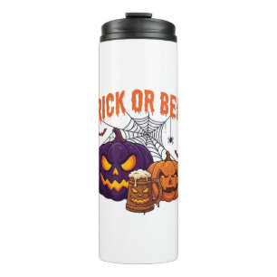 Bouteilles Isothermes Trick Or Beer Mug citrouilles d'Halloween Toile d'