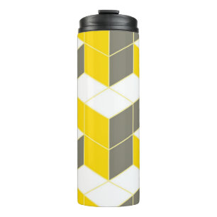 Bouteilles Isothermes Trident cubique isométrique gris et jaune sans joi