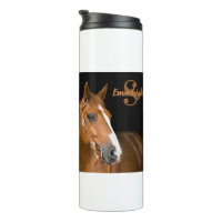 Trimestre Brown Horse Photo Monogramme Nom initial