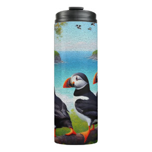 Bouteilles Isothermes Trio côtier : Trois Puffins à la plage d'Oils