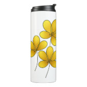 Bouteilles Isothermes Trio en or - Elégant dégradé or floral T (Tourné sur la gauche)