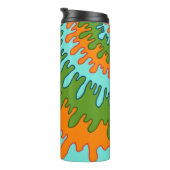 Bouteilles Isothermes Trippy Green Orange Liquid Dripe Motif Y2K (Tourné sur la droite)