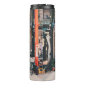 BOUTEILLES ISOTHERMES TROIS BICYCLETTES PARKÉES DEVANT L'ÉDIFICE (Dos)