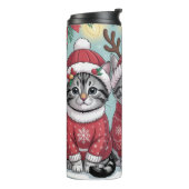 Bouteilles Isothermes Trois chatons de Noël festifs (Tourné sur la gauche)