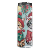 Bouteilles Isothermes Trois chatons de Noël festifs (Dos)