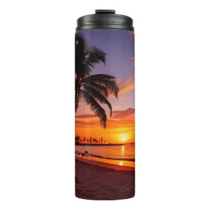 Bouteilles Isothermes Tropical beach at Sunset