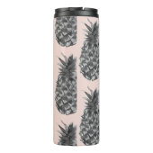 Bouteilles Isothermes Tropical Grey & Pink Ananas Motif sans couture (Dos)