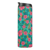 Bouteilles Isothermes Tropical Hibiscus and Palm Leaf Pattern  (Tourné sur la droite)