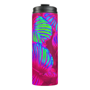 Bouteilles Isothermes Tropical Lush Magenta Feuilles