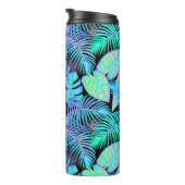 Bouteilles Isothermes Tropical Neon Leaf Pattern on Black (Tourné sur la droite)
