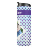 Bouteilles Isothermes Trou de papier personnalisé Photo Polka violet Mod (Tourné sur la droite)