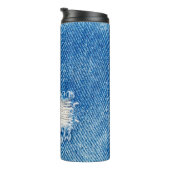 Bouteilles Isothermes Trou sur Denim Jeans. Torn Blue je déchiré (Tourné sur la droite)