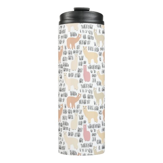 Bouteilles Isothermes Troupeau de motif d'alpaga (Devant)