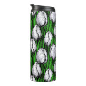 Bouteilles Isothermes Tulières blanches avec feuilles verts (Tourné sur la droite)