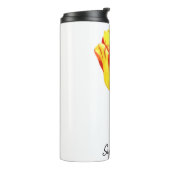 Bouteilles Isothermes Tulipe rouge et jaune personnalisée (Tourné sur la gauche)