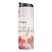 Bouteilles Isothermes Tulipes chaudes et citation papillon, Monogramme p (Tourné sur la droite)