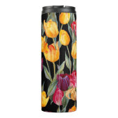 Bouteilles Isothermes Tulipes colorées, arrière - plan noir isolé. (Dos)