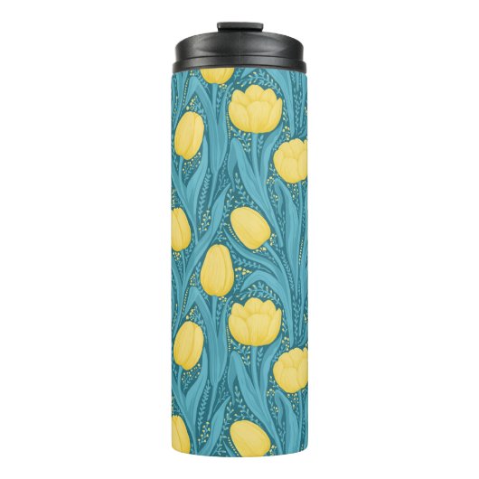 Bouteilles Isothermes Tulipes en bleu et jaune (Devant)