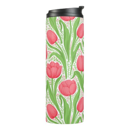Bouteilles Isothermes Tulipes en rouge et vert (Tourné sur la gauche)