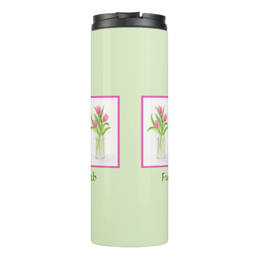 Bouteilles Isothermes Tulips Handpainted Watercolor PERSONALIZE Gardener (Dos)