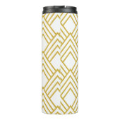 Bouteilles Isothermes Tumbl thermique géométrique, blanc et or Abstrait (Dos)