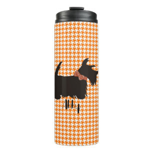 Bouteilles Isothermes Tumbler en terrier écossais, Houndstooth orange