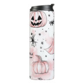 Bouteilles Isothermes Tumbler Halloween Fantôme rose (Tourné sur la gauche)