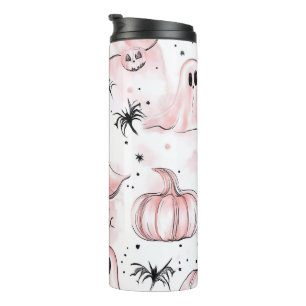 Bouteilles Isothermes Tumbler Halloween Fantôme rose
