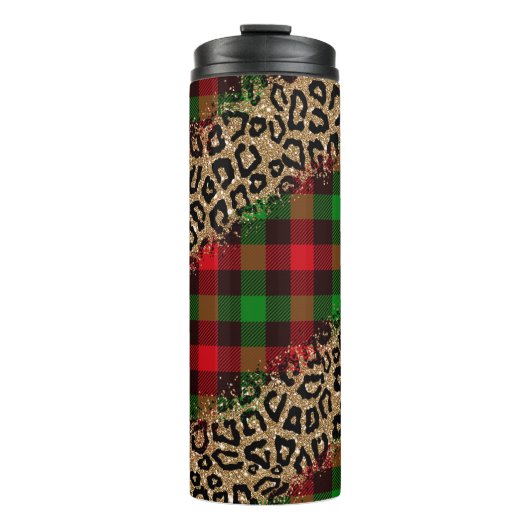 Bouteilles Isothermes Tumbler Sublimation Designs buffalo plaid Xmas (Devant)