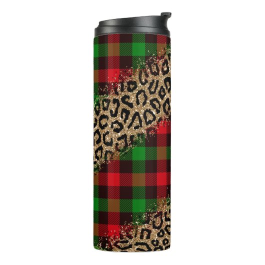 Bouteilles Isothermes Tumbler Sublimation Designs buffalo plaid Xmas (Tourné sur la gauche)