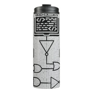 Bouteilles Isothermes Tumbler Thermique à Code Binaire – Design Technolo