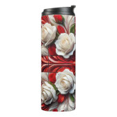 Bouteilles Isothermes Tumbler thermique avec design Rose anglais (Tourné sur la gauche)