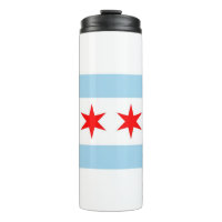 Tumbler thermique avec drapeau de Chicago, USA