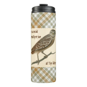 Bouteilles Isothermes Tumbler Thermique Carreaux Vert Or Chouette