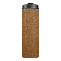 Tumbler Thermique en Cuir Vernissé Imprimé Western
