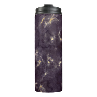 Bouteilles Isothermes Tumbler thermique en marbre de fumée d'or noir