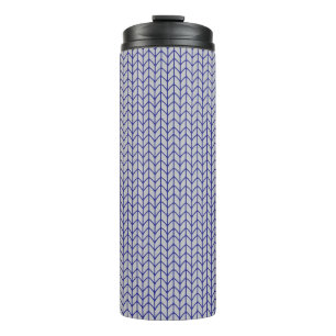 Bouteilles Isothermes Tumbler thermique en tricot gris bleu