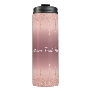 Bouteilles Isothermes Tumbler Thermique Personnalisé avec Texte Paillett