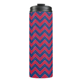 Bouteilles Isothermes Tumbler Thermique Zig-Zag Rouge, Blanc & Bleu