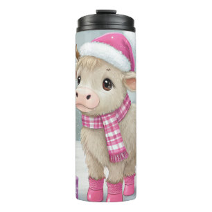 Bouteilles Isothermes Tumblr Vache Rose Noël – Cadeau de Fêtes Mignon