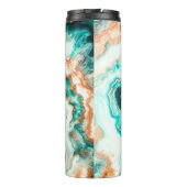 Bouteilles Isothermes Turquoise Aqua Agate Golden Custom Monogramme mode (Dos)