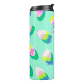 Bouteilles Isothermes Turquoise aux fraises (Tourné sur la gauche)