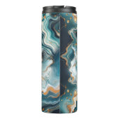 Bouteilles Isothermes Turquoise Bleu Or Blanc Marbre moderne Agate (Dos)