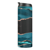 Bouteilles Isothermes Turquoise Blue Rose Gold Agate Dark Bridesmaid Mar (Tourné sur la droite)