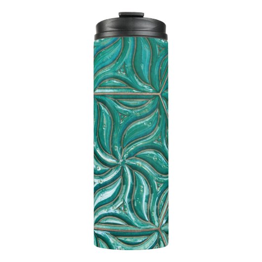 Bouteilles Isothermes Turquoise ceramic tile wall textureabstract,archit (Devant)