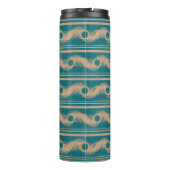 Bouteilles Isothermes Turquoise et Caramel Spiral Motif géométrique rayo (Dos)