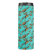 Bouteilles Isothermes Turquoise et Gold Peacock Paisley (Dos)