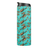 Bouteilles Isothermes Turquoise et Gold Peacock Paisley (Tourné sur la droite)